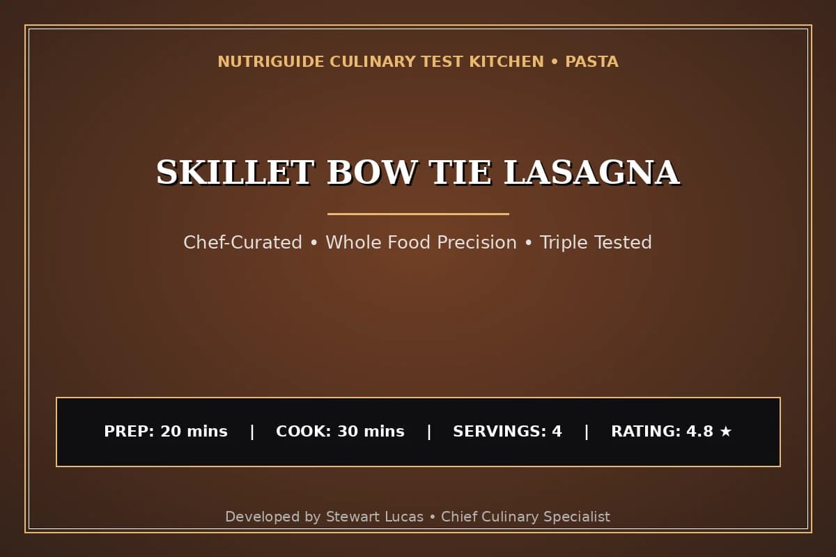 Skillet Bow Tie Lasagna