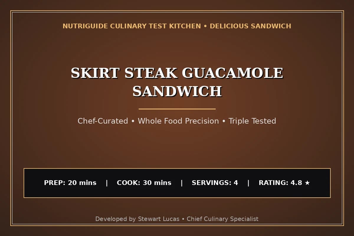 Skirt Steak Guacamole Sandwich