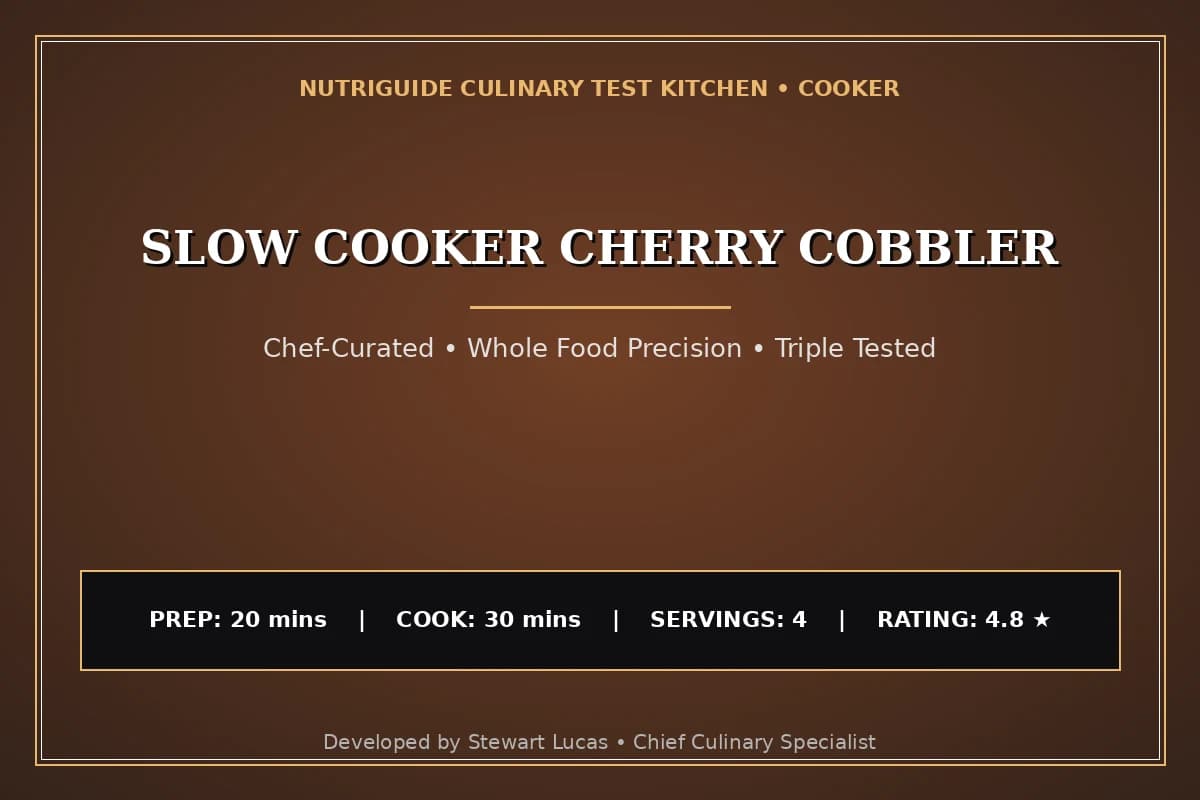 Slow Cooker Cherry Cobbler