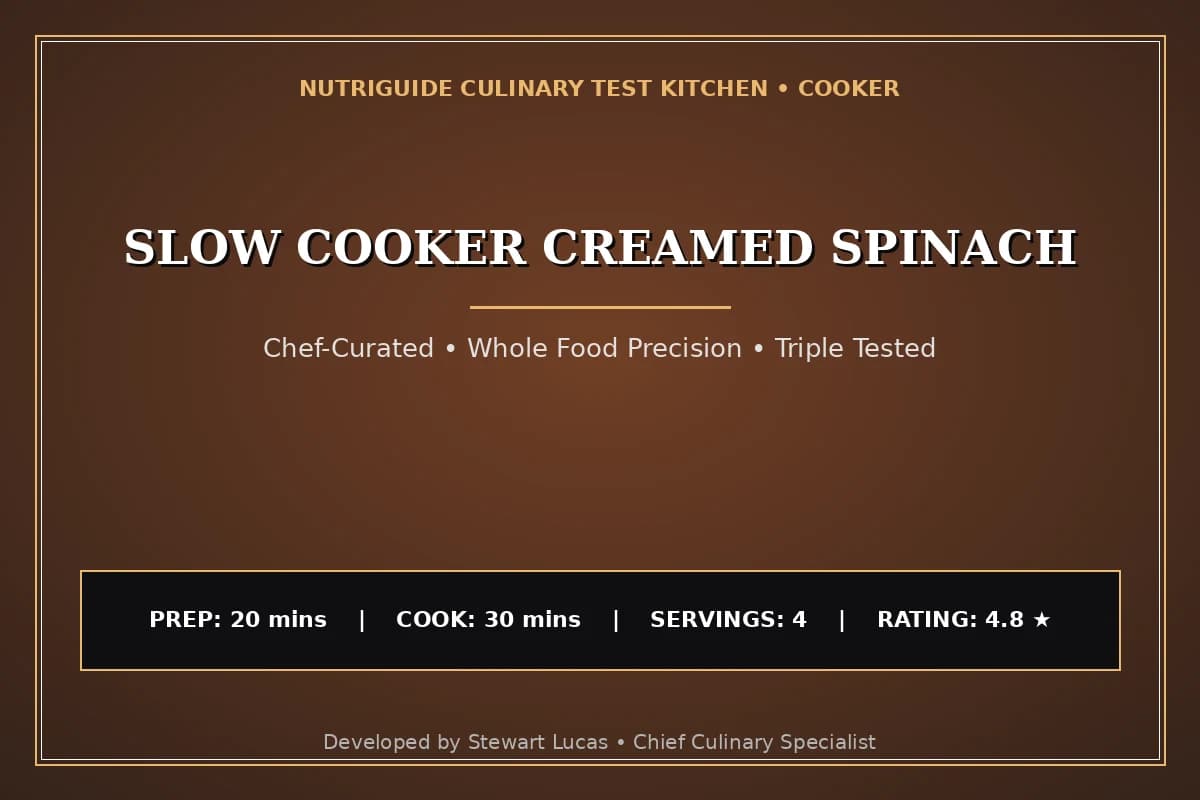 Slow Cooker Creamed Spinach
