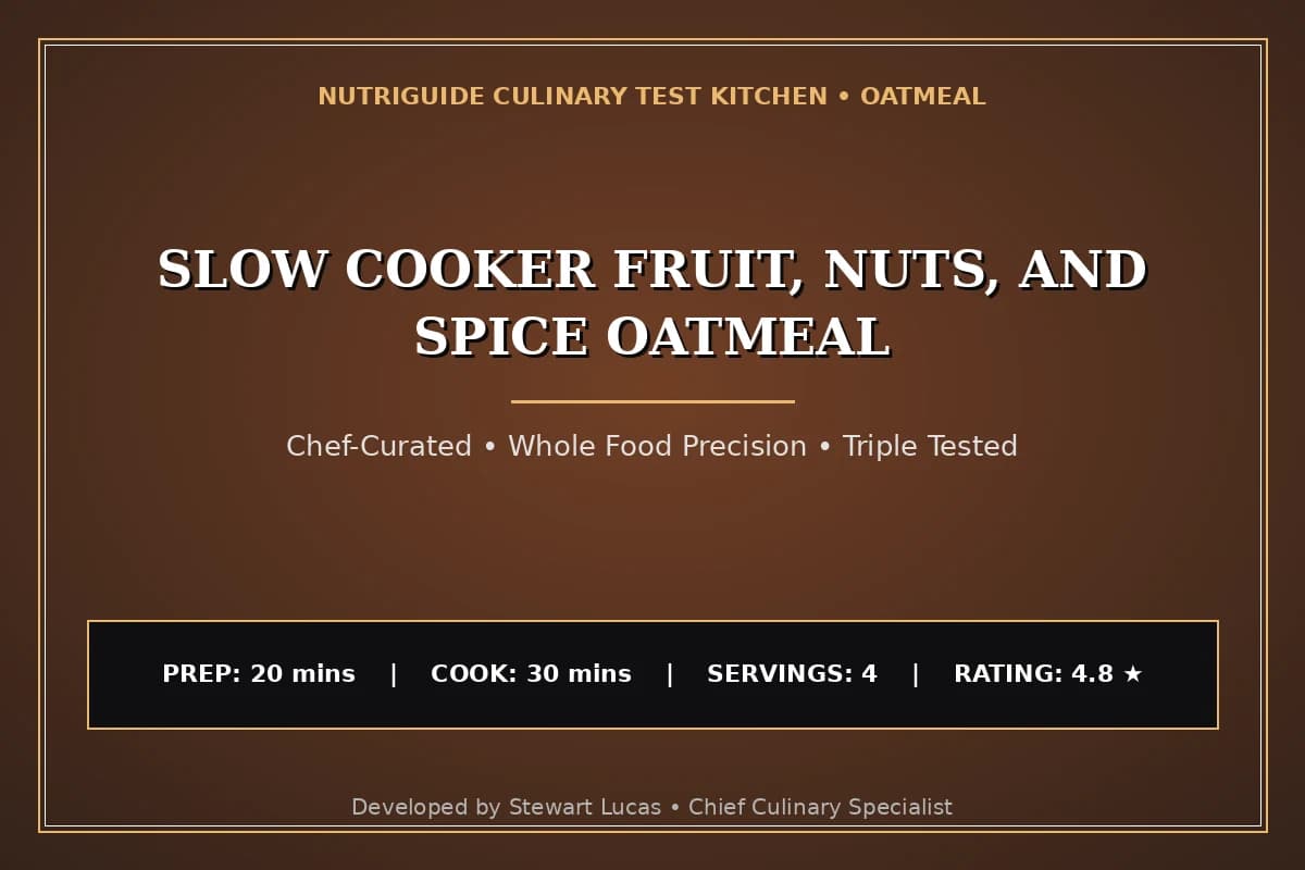 Slow Cooker Fruit, Nuts, And Spice Oatmeal