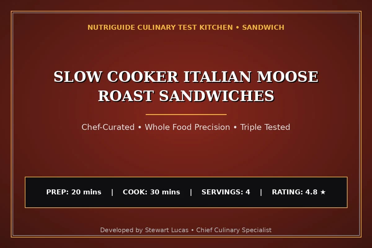Slow Cooker Italian Moose Roast Sandwiches