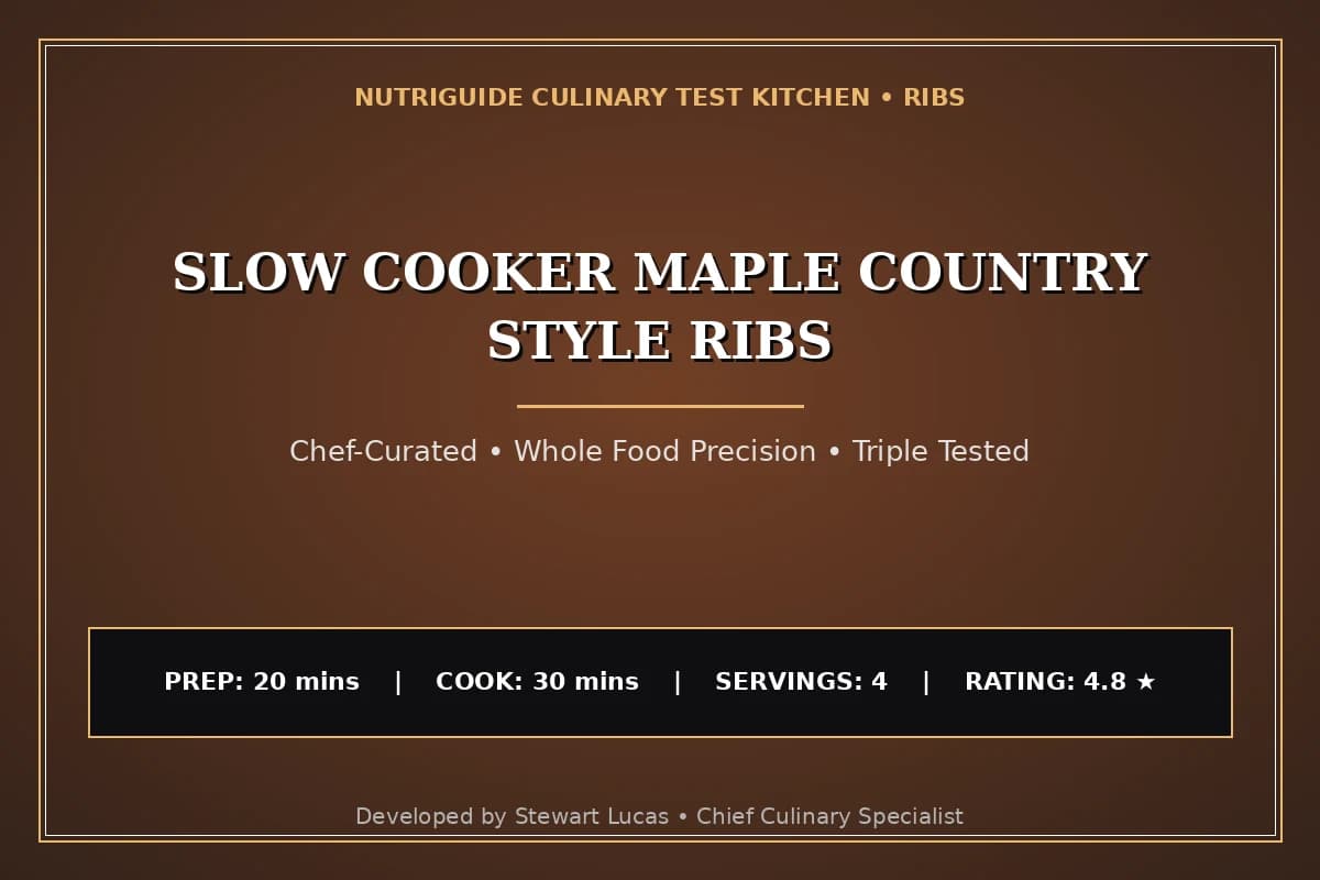 Slow Cooker Maple Country Style Ribs