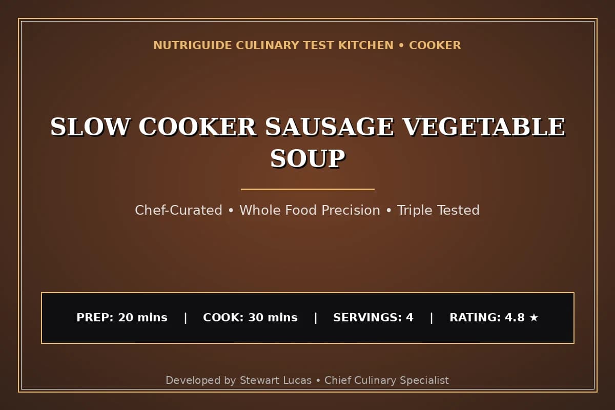 Slow Cooker Sausage Vegetable Soup