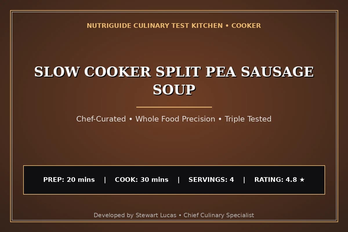 Slow Cooker Split Pea Sausage Soup