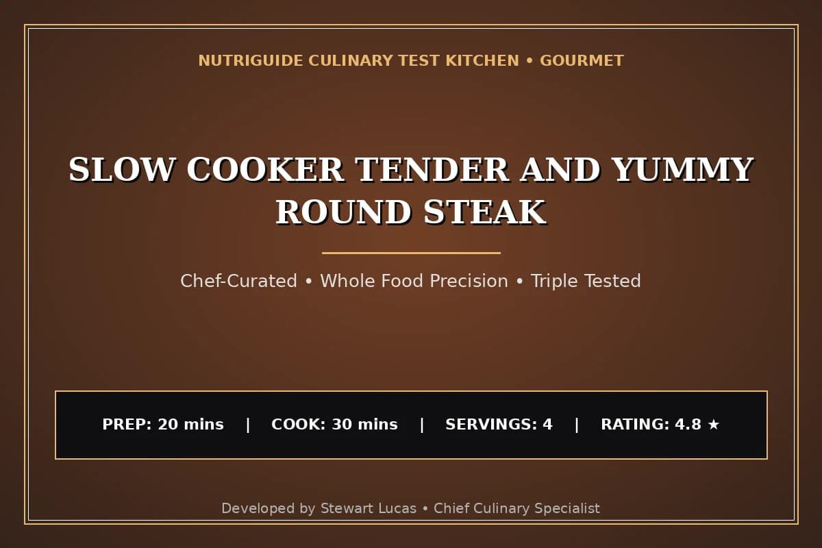 Slow Cooker Tender And Yummy Round Steak