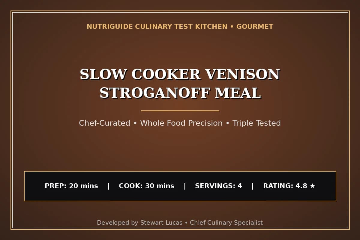 Slow Cooker Venison Stroganoff Meal