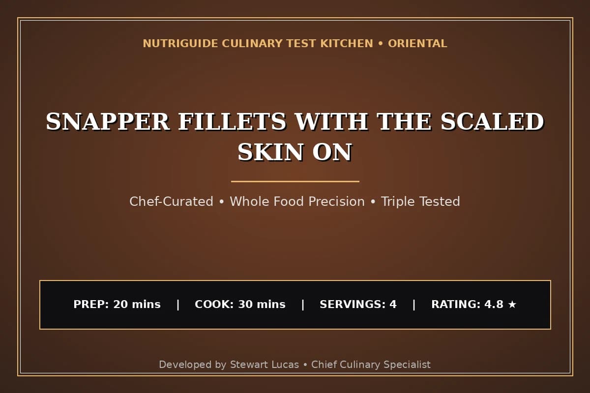 Snapper Fillets With The Scaled Skin On