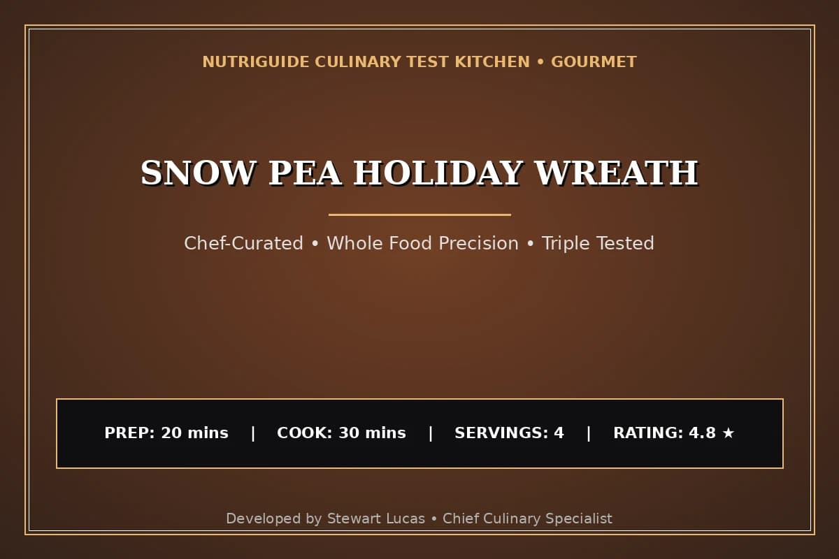 Snow Pea Holiday Wreath