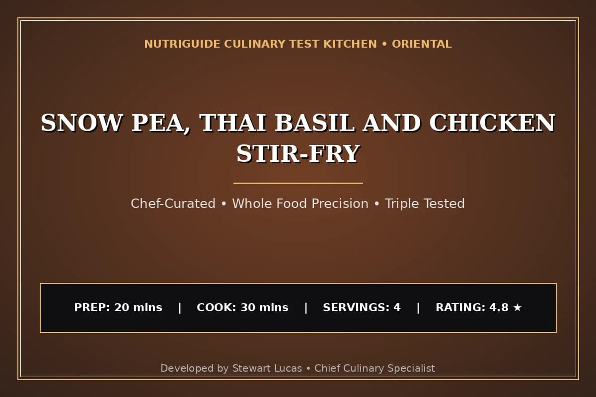 Snow Pea, Thai Basil And Chicken Stir-Fry