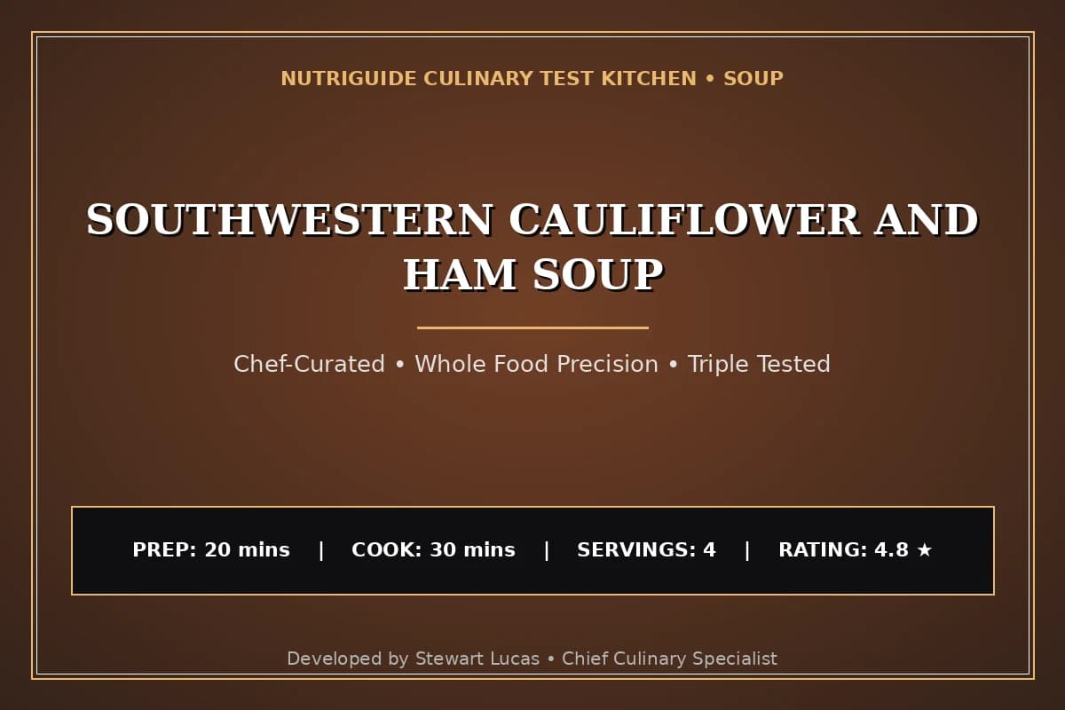 Southwestern Cauliflower And Ham Soup