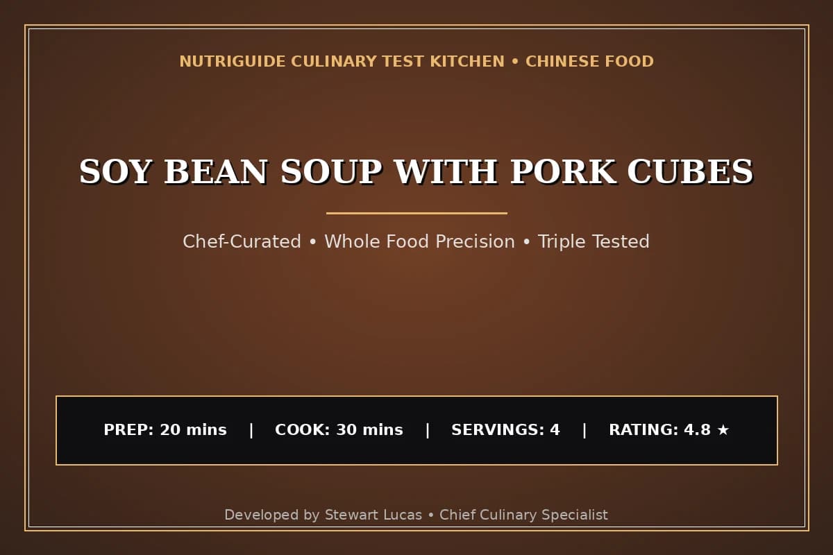 Soy Bean Soup With Pork Cubes