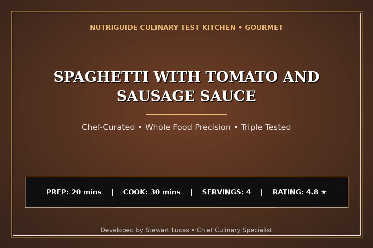 Spaghetti With Tomato And Sausage Sauce