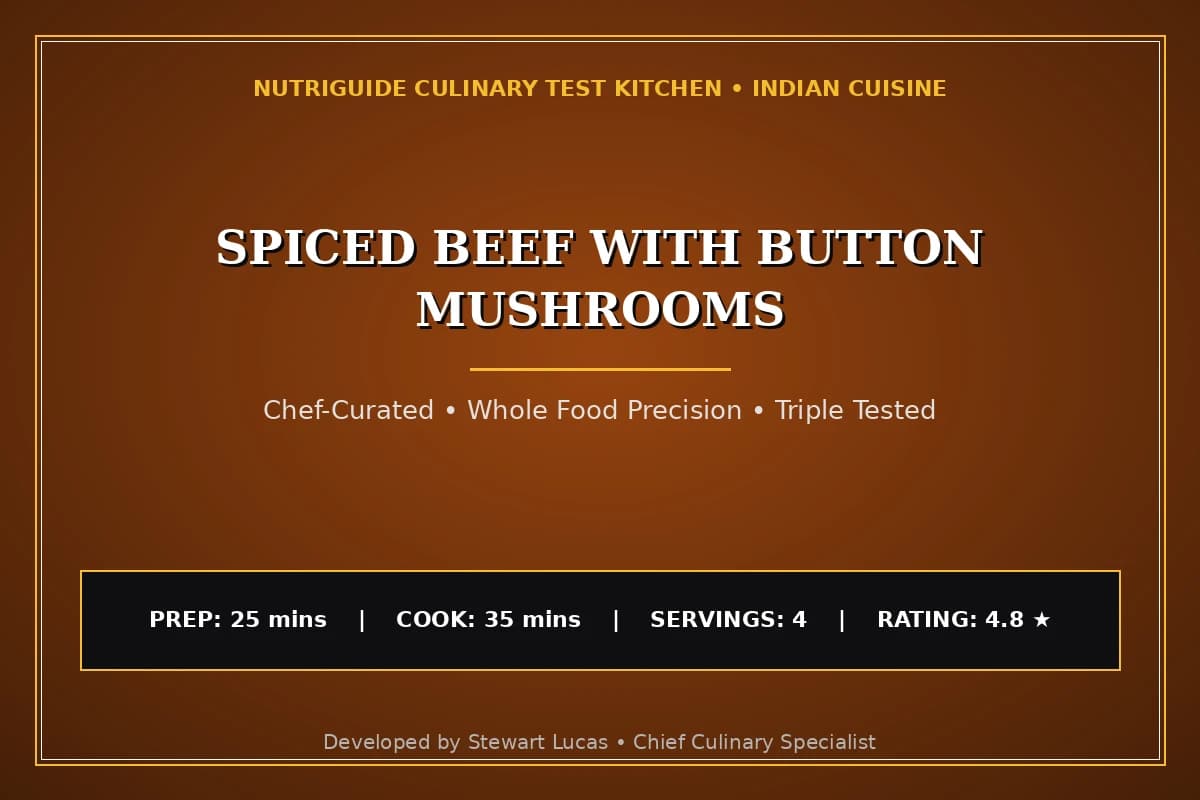 Spiced Beef with Button Mushrooms