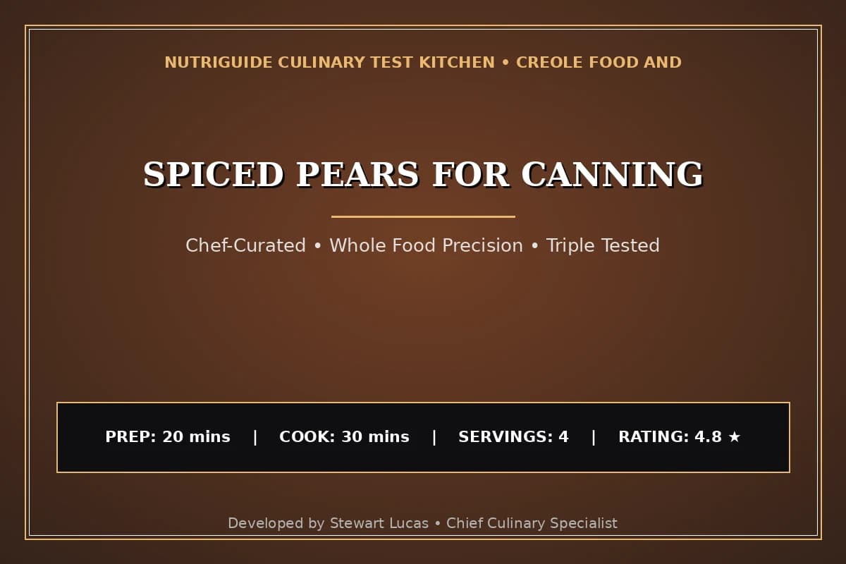 Spiced Pears For Canning