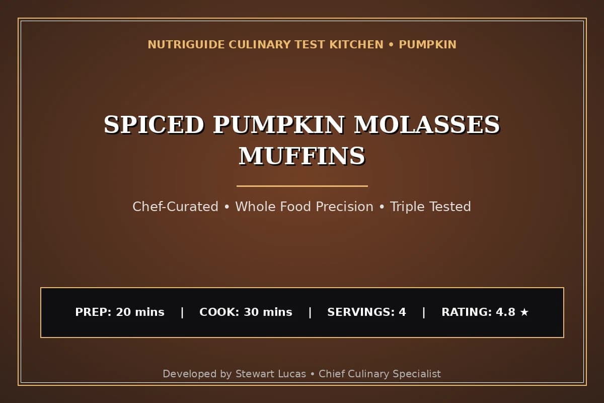 Spiced Pumpkin Molasses Muffins