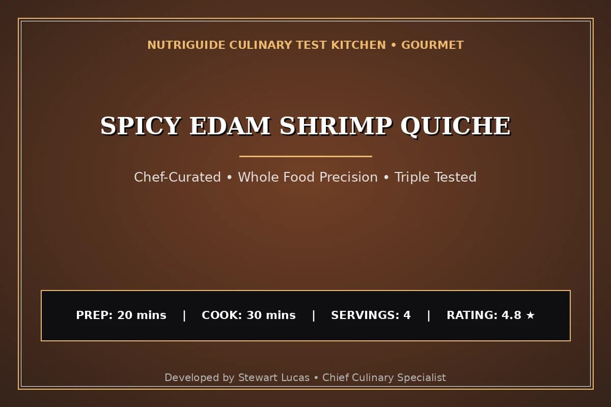Spicy Edam Shrimp Quiche
