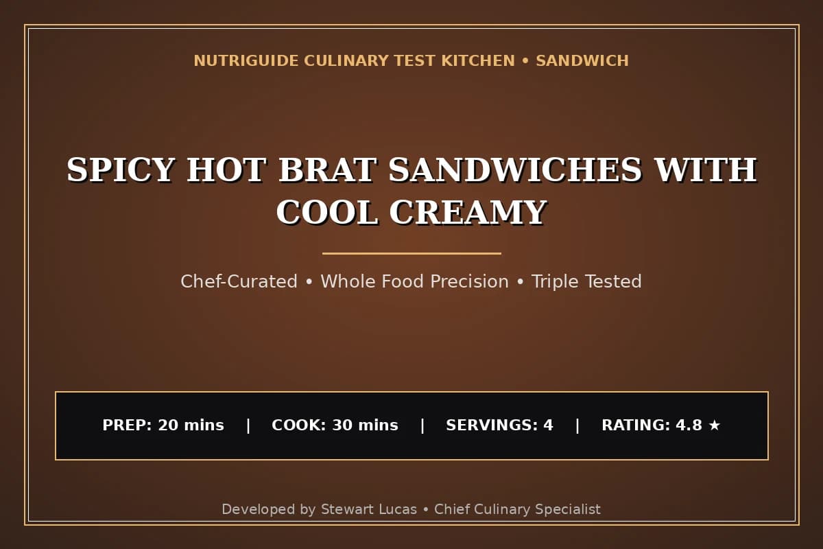 Spicy Hot Brat Sandwiches With Cool Creamy