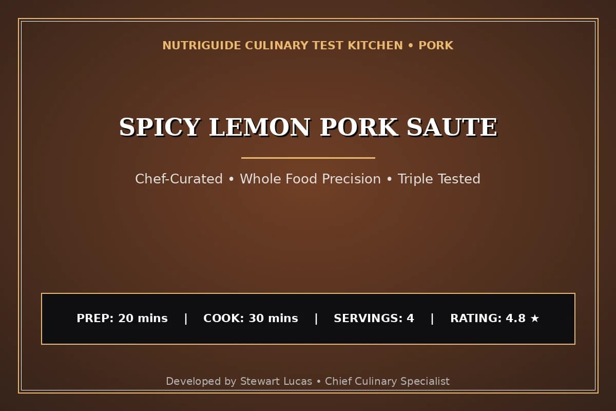 Spicy Lemon Pork Saute
