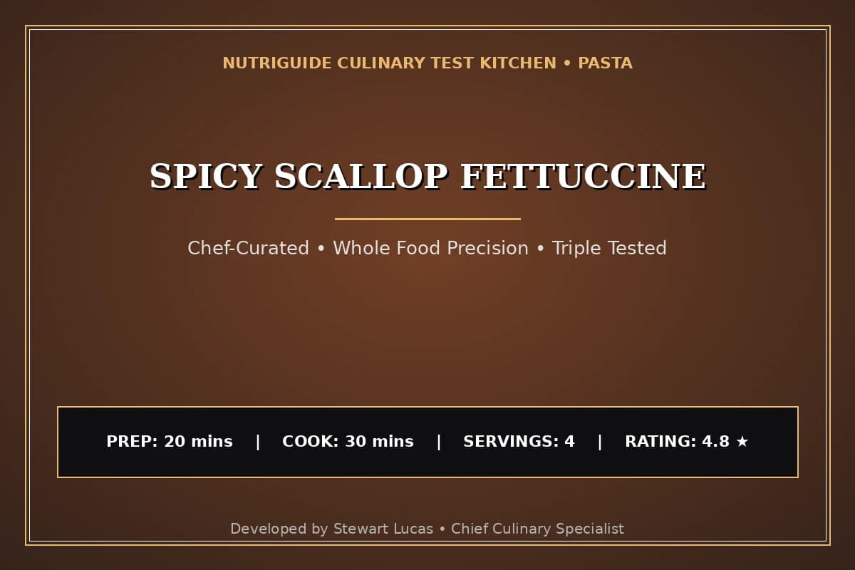 Spicy Scallop Fettuccine