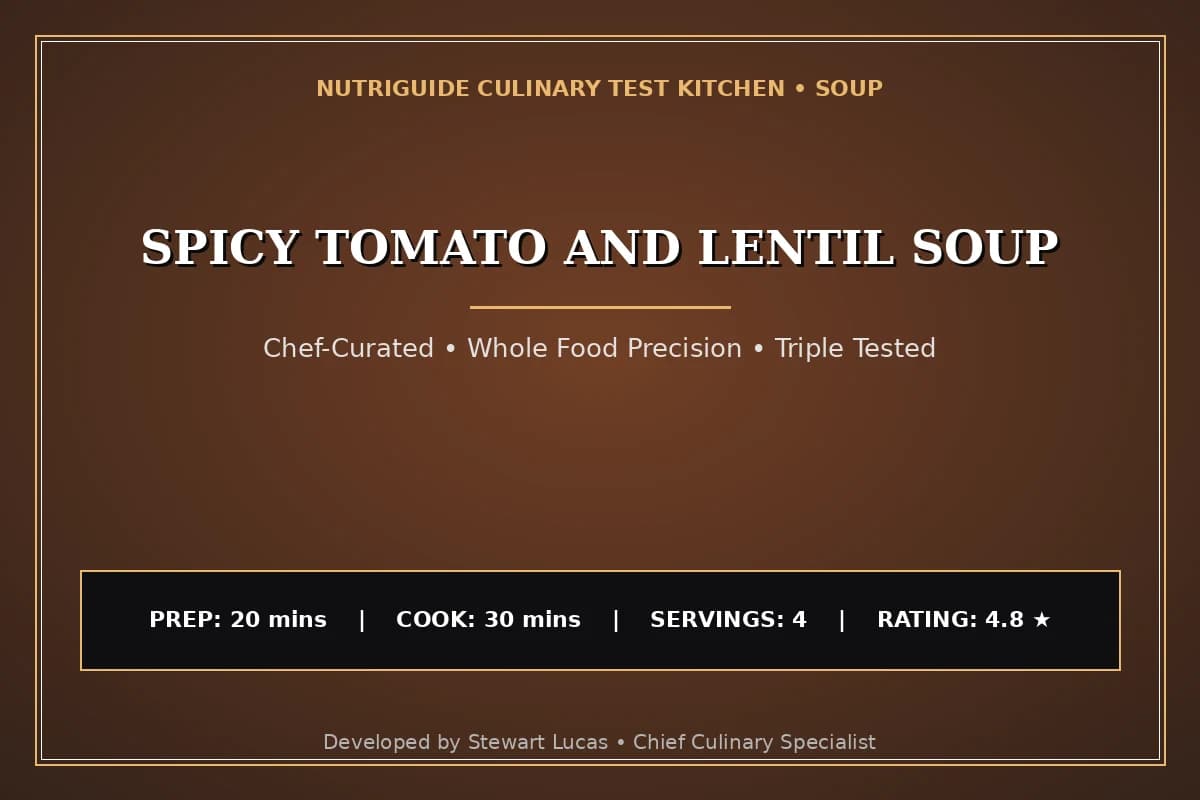 Spicy Tomato And Lentil Soup