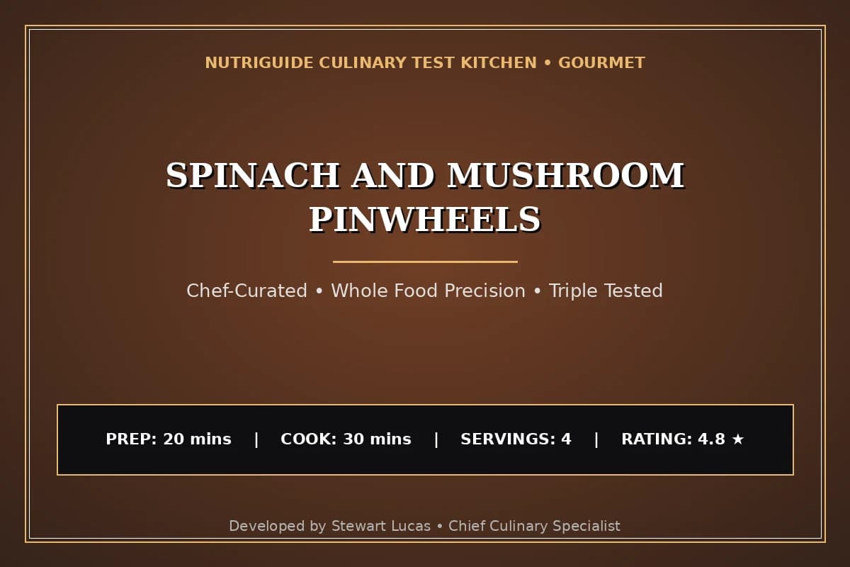 Spinach And Mushroom Pinwheels