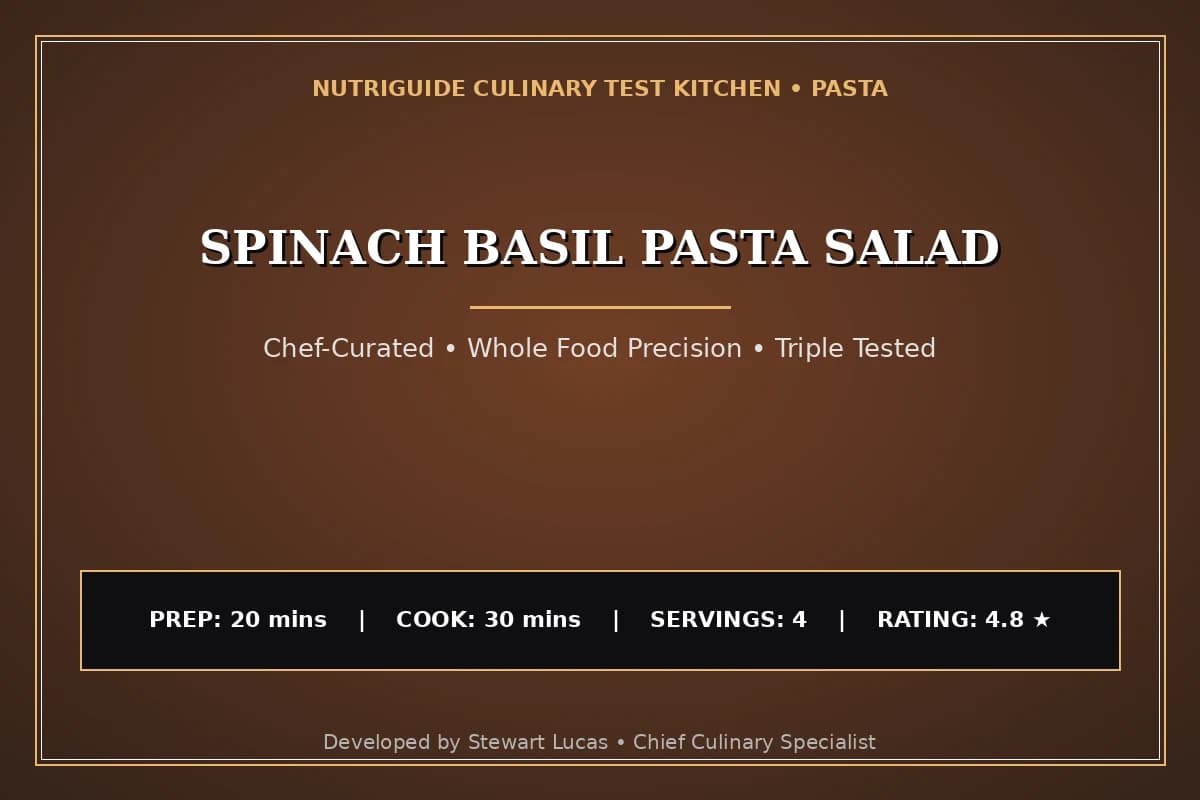 Spinach Basil Pasta Salad