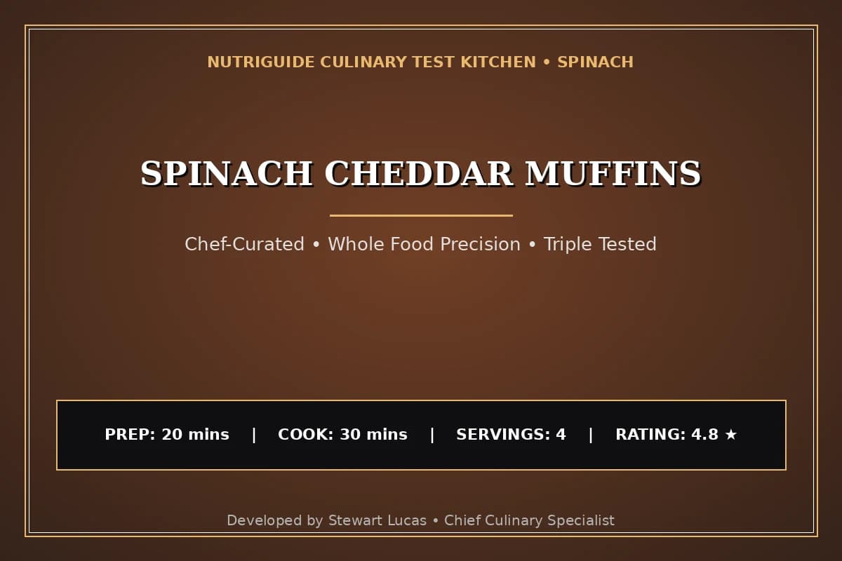 Spinach Cheddar Muffins