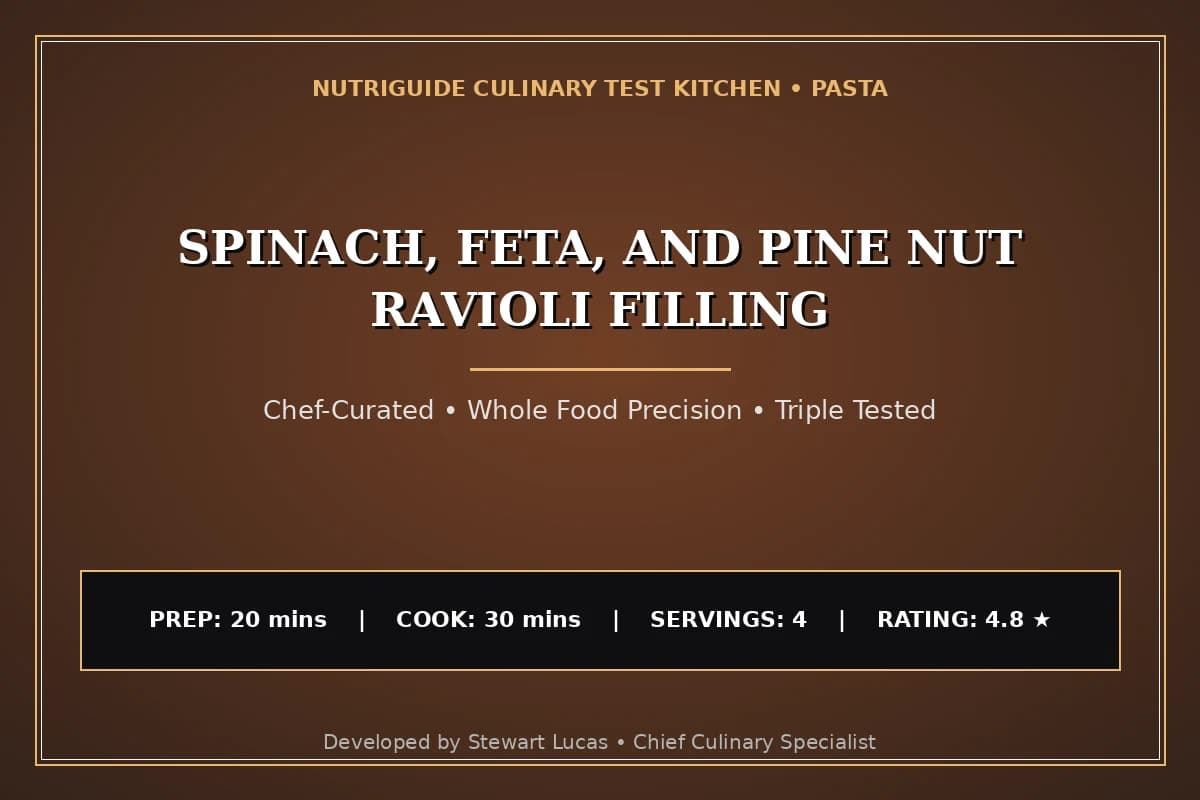Spinach, Feta, And Pine Nut Ravioli Filling