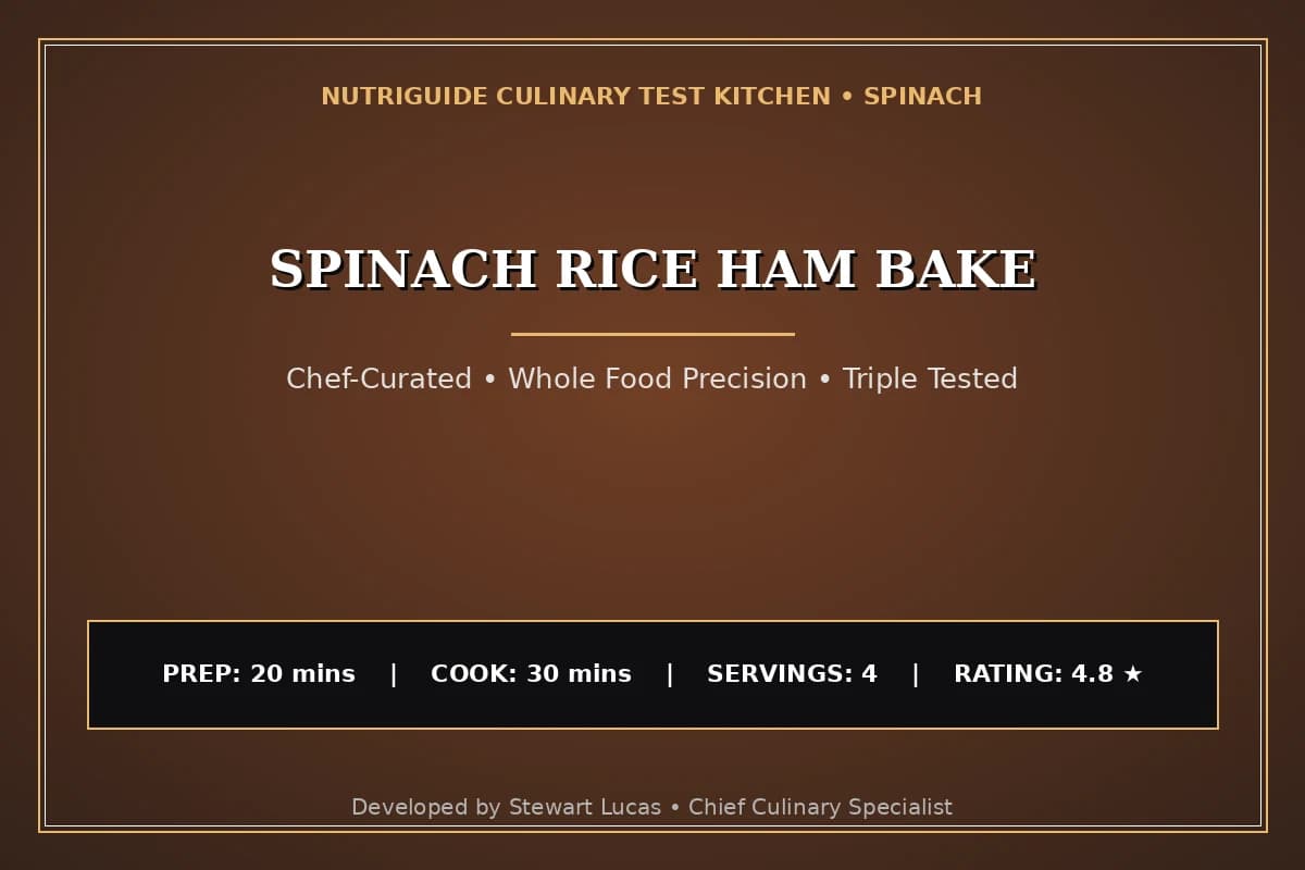 Spinach Rice Ham Bake
