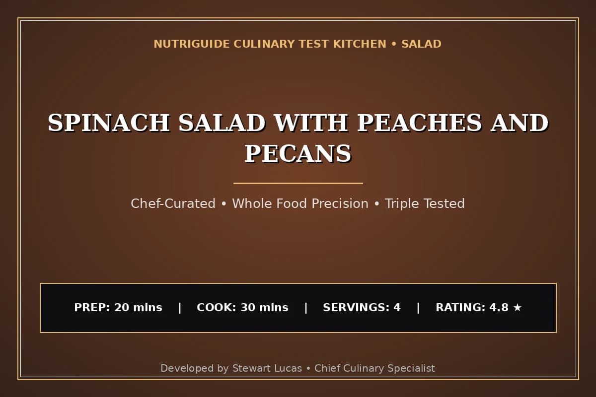 Spinach Salad With Peaches And Pecans