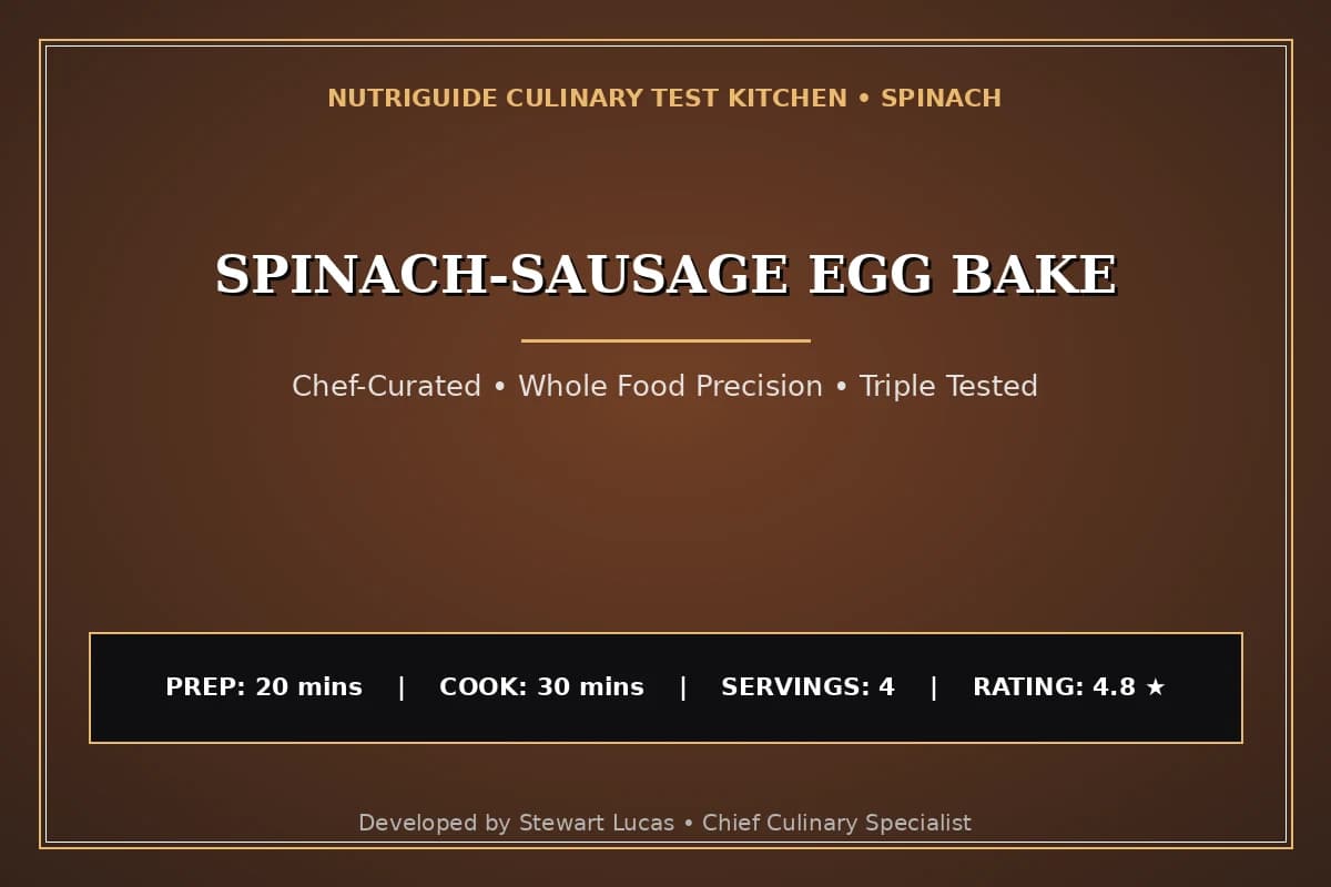 Spinach-Sausage Egg Bake