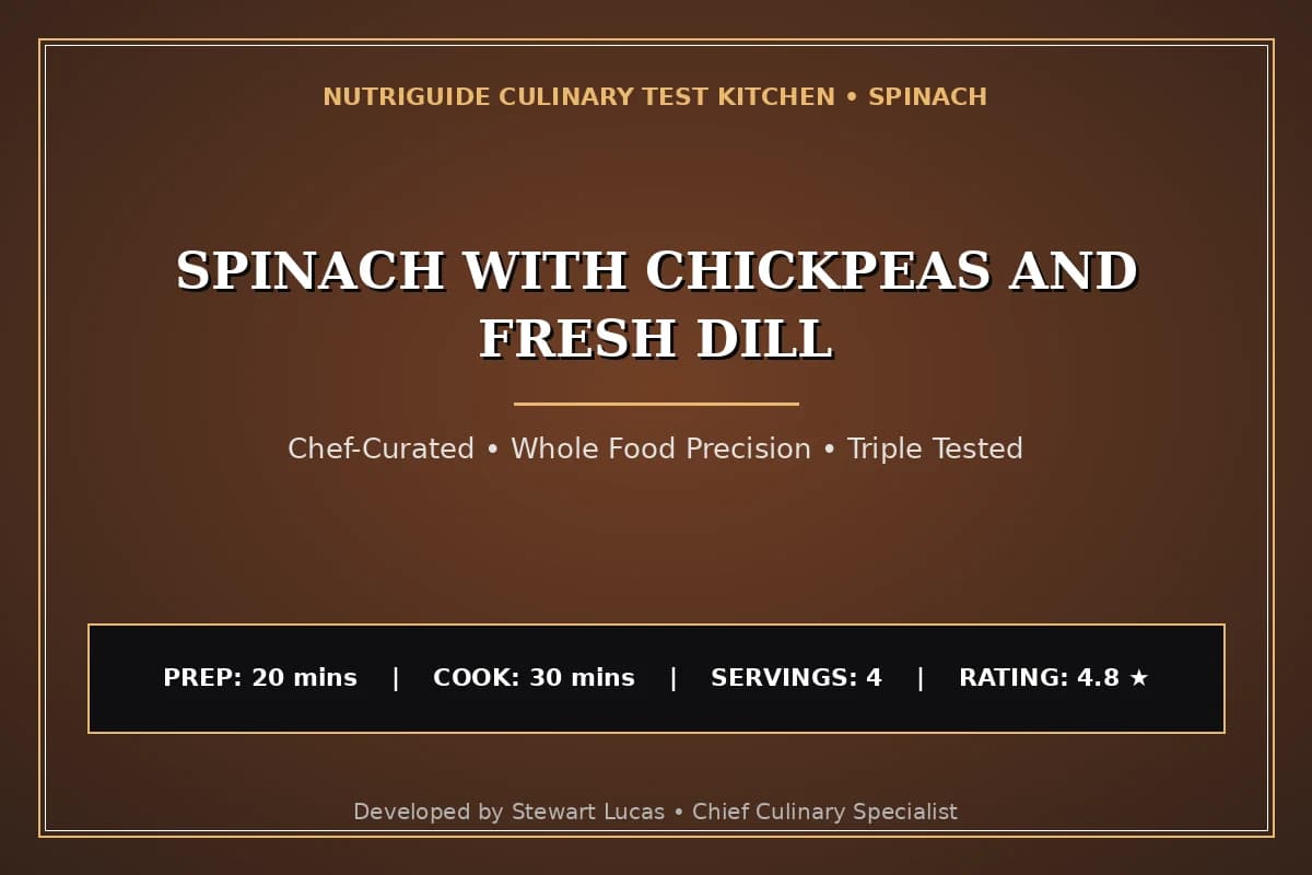 Spinach With Chickpeas And Fresh Dill