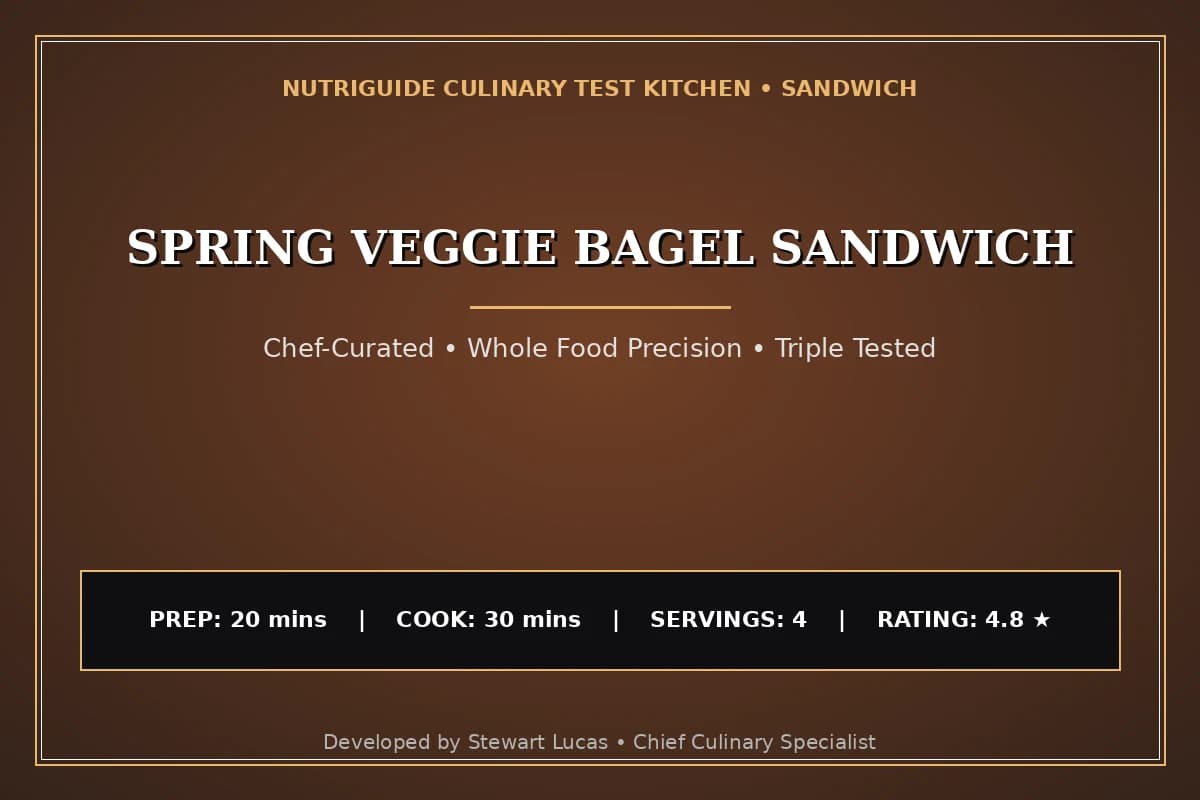 Spring Veggie Bagel Sandwich