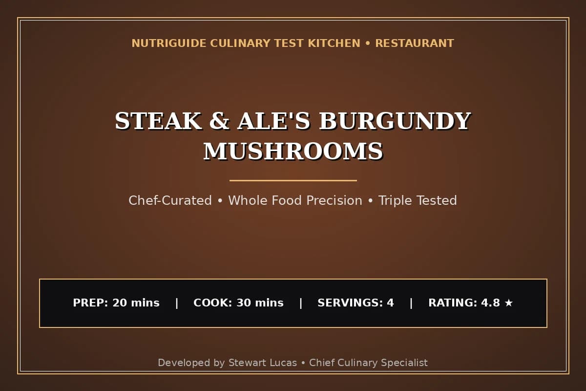 Steak & Ale'S Burgundy Mushrooms