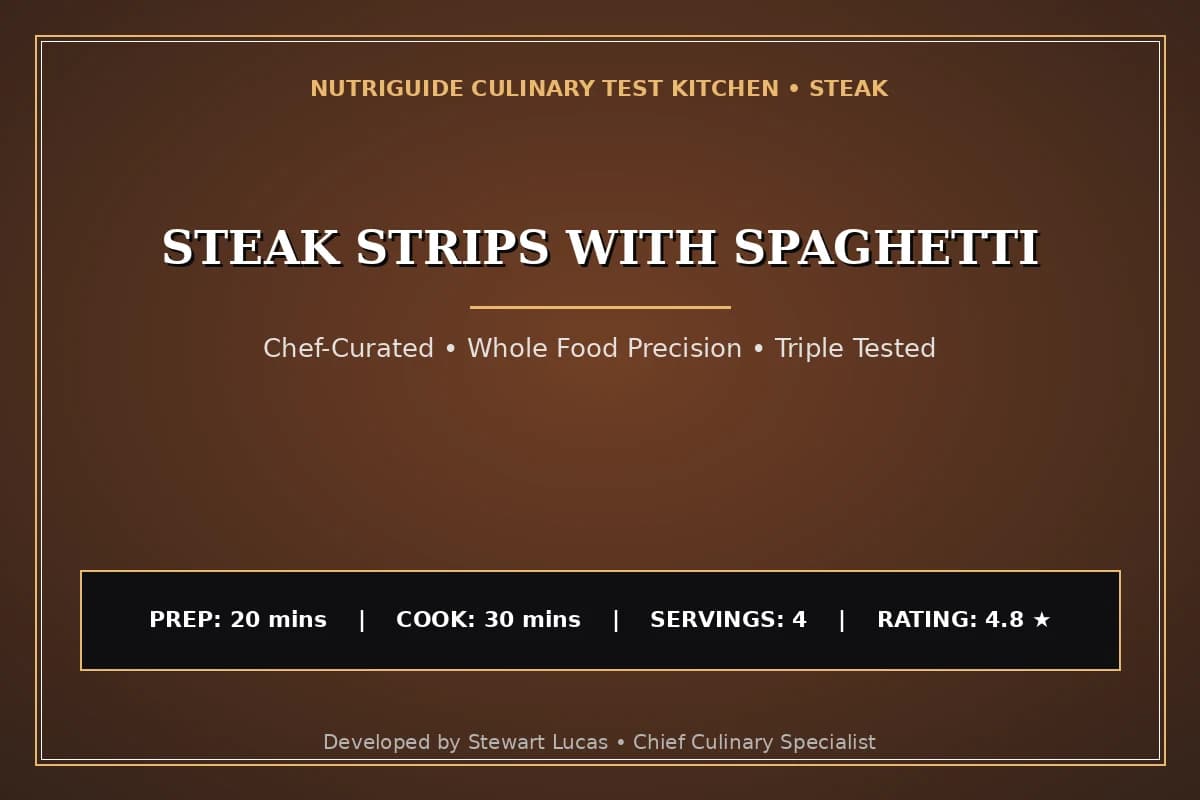 Steak Strips With Spaghetti