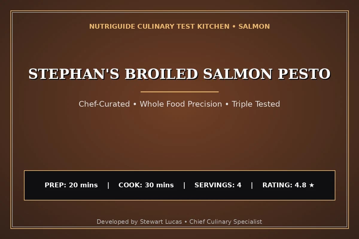 Stephan'S Broiled Salmon Pesto