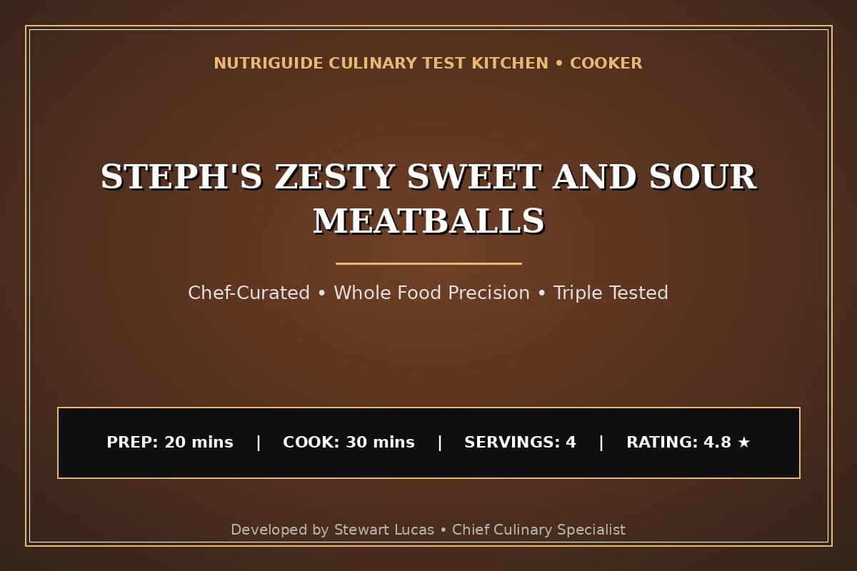 Steph'S Zesty Sweet And Sour Meatballs
