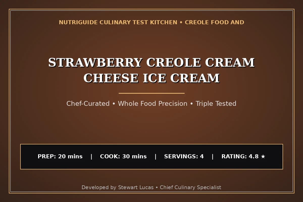 Strawberry Creole Cream Cheese Ice Cream