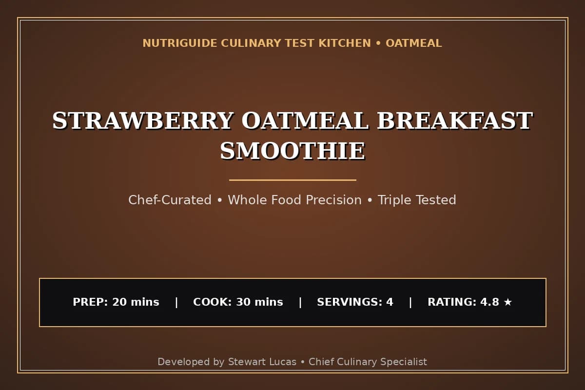 Strawberry Oatmeal Breakfast Smoothie