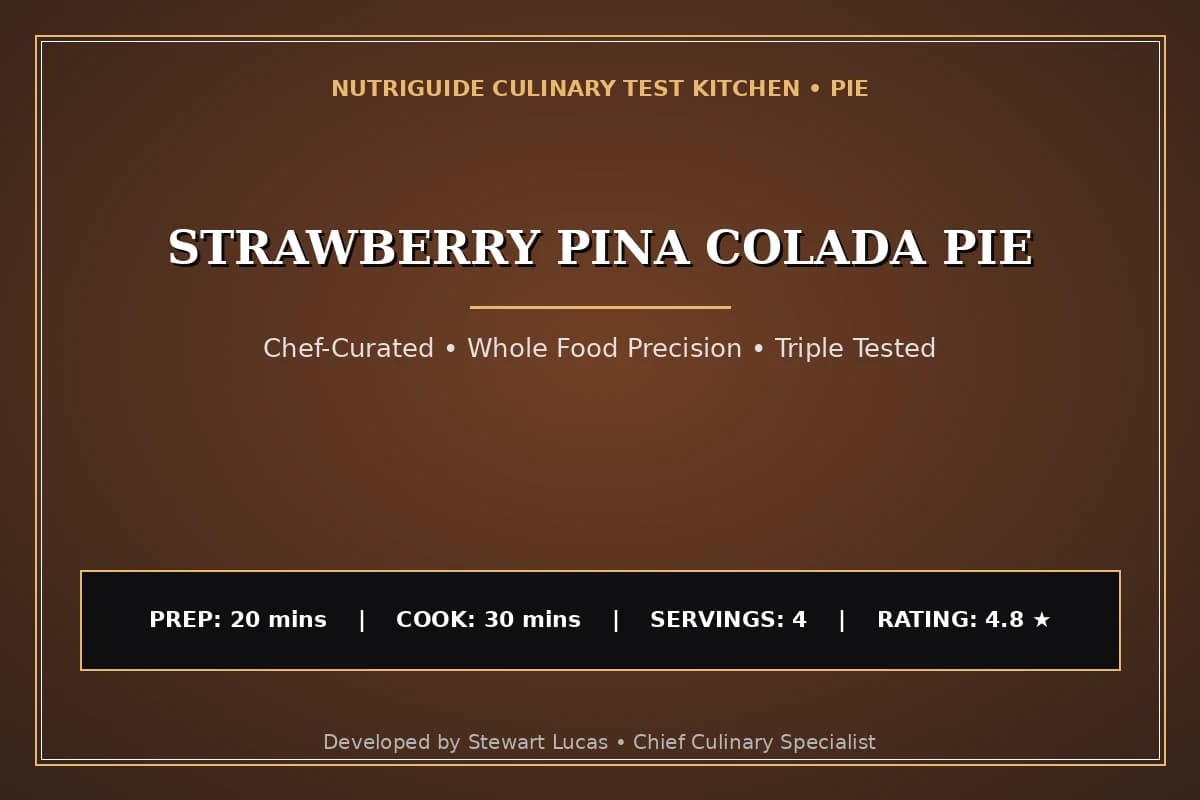 Strawberry Pina Colada Pie