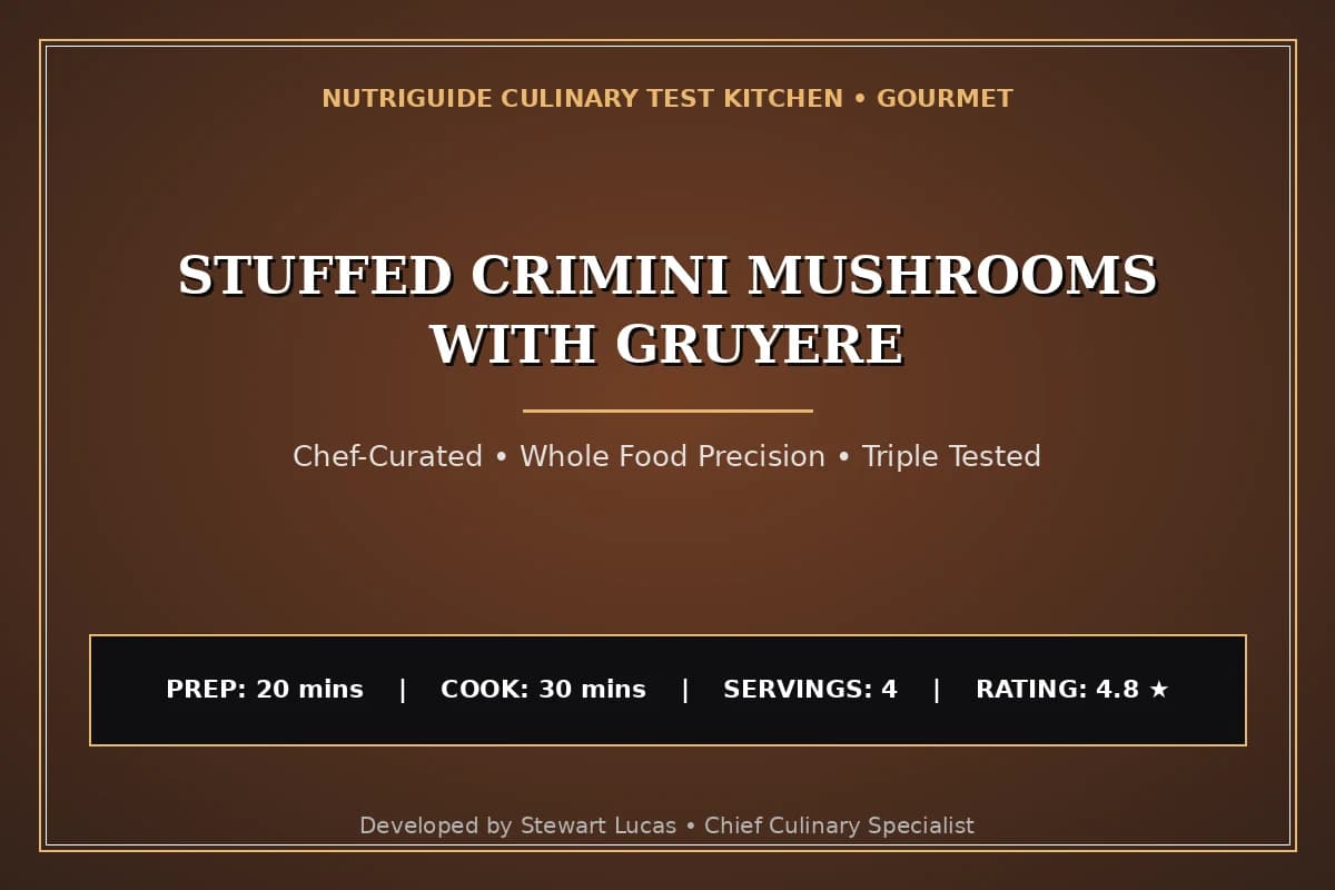 Stuffed Crimini Mushrooms With Gruyere