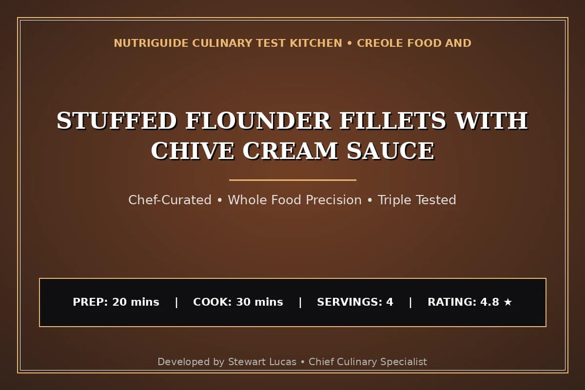 Stuffed Flounder Fillets With Chive Cream Sauce