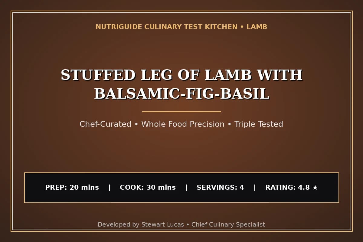 Stuffed Leg Of Lamb With Balsamic-Fig-Basil