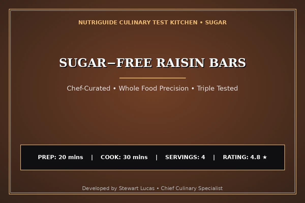 Sugar−Free Raisin Bars