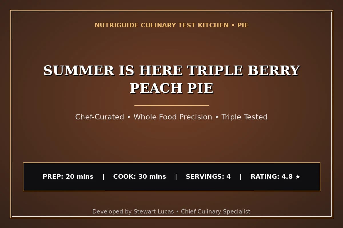 Summer Is Here Triple Berry Peach Pie