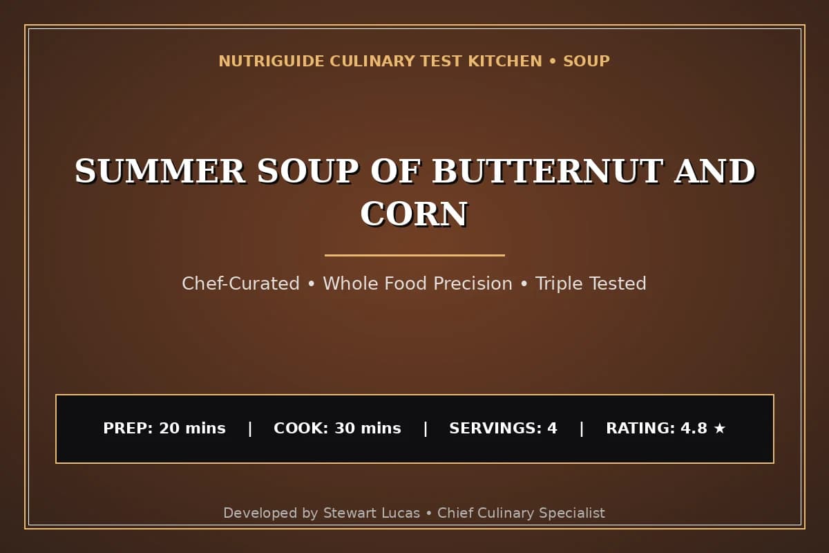 Summer Soup Of Butternut And Corn