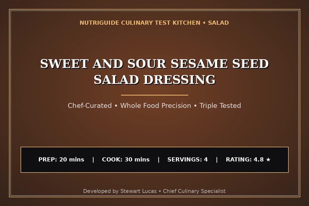 Sweet And Sour Sesame Seed Salad Dressing