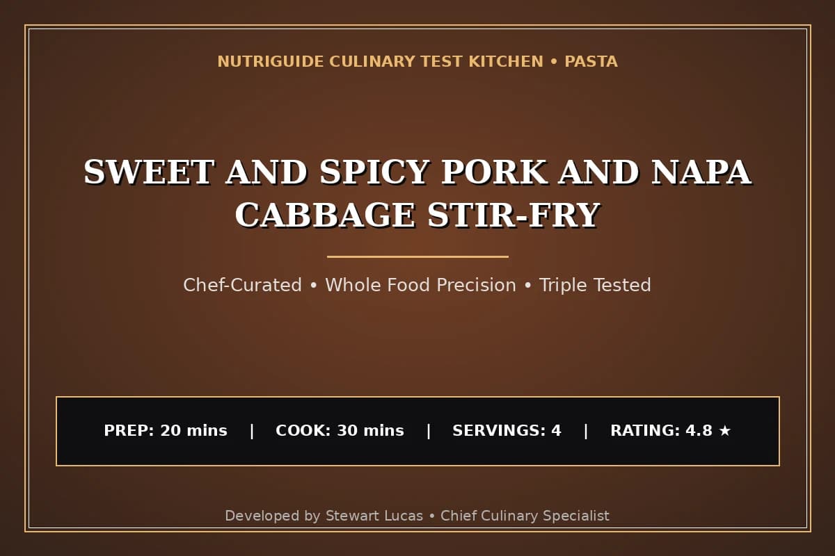 Sweet And Spicy Pork And Napa Cabbage Stir-Fry