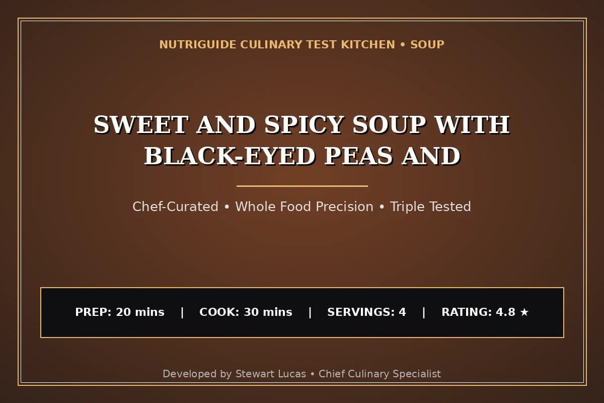 Sweet And Spicy Soup With Black-Eyed Peas And